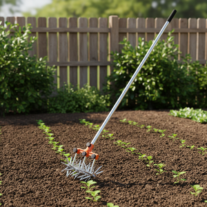 Garden Scarifier Cultivator <b>Tool</b> Rotating Tines Soil Loosening <b>Weed</b> <b>Removal</b> - Product Image 2