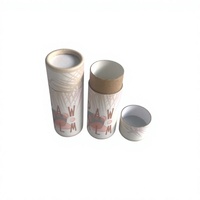 Tube en carton kraft blanc biodégradable pour déodorant, emballage en papier à poussoir, impression invisible pour conteneur de baume à lèvres, taille personnalisée
