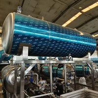 Nouvelle machine de stérilisation à autoclave entièrement automatique pour la sauce curry, la sauce barbecue et la sauce chili, stérilisation efficace et sécurisée à l'eau chaude, en acier inoxydable