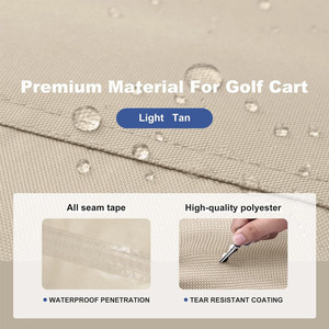 Housse <span class=keywords><strong>de</strong></span> voiturette <span class=keywords><strong>de</strong></span> <span class=keywords><strong>golf</strong></span> universelle durable, anti-poussière, imperméable, en polyester 600D, anti-UV, avec fermeture éclair, pour la plupart des modèles 2/4/6 places - Product Image 5