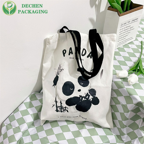 Wide Canvas Pouch Tote Bags Canvas Style Cotton Durable
