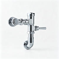 Valve de chasse d'eau à commande manuelle à temporisation douce, design moderne, économie d'eau, avec coude, pour usage en hôpital/appartement/hôtel