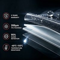 Film de protection de carrosserie automobile en polyuréthane ultra-brillant avec amélioration de la peinture de 7 mil, film PPF automobile pour une protection complète de la carrosserie