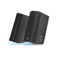 Enceintes de jeu de bureau, basses, profil fin, système 2.0, 5-10W, audio bidirectionnel, crossover, effets sonores de jeu, effets LED Starlight, micro