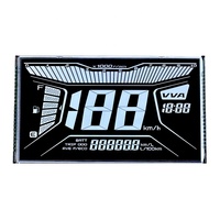 Layar LCD Segmen TN HTN VA Bentuk Kustom Pabrik OEM, Kaca Logam Pin, untuk Dashboard Mobil, Spedometer Digital Motor