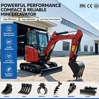 Mini-excavatrice compacte HS26, petite pelle pour la construction et l'agriculture / Micro-excavatrices hydrauliques sur chenilles
