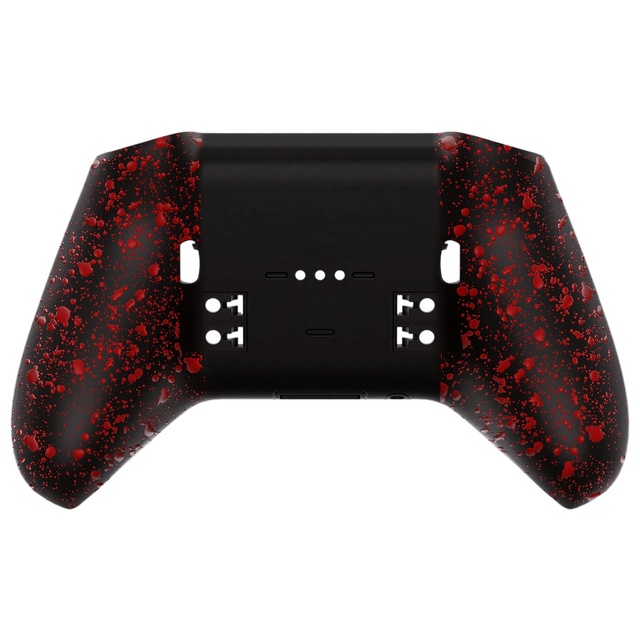 EXtremeRate Custom Textured Red Back Shell for Xbox Elite Series 2 Controller Bottom Shell Case Replacement Parts