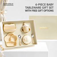 Ensemble d'alimentation en silicone pour enfants, assiettes et bols personnalisables sans BPA, vaisselle pour bébés, cadeau d'entreprise, vente en gros