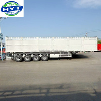 Semi-remorque à ridelles robuste 3/4 essieux 60-80 tonnes, remorque de transport à ridelles hautes, prix usine