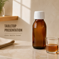 Bouteilles en verre ambré personnalisées de 30 ml à 500 ml pour cosmétiques et huiles essentielles avec bouchon à vis et impression sérigraphique