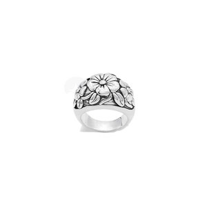 Anillos Florales con Diseño de Hojas en Forma de Cúpula de Clase Excepcional que Crean una Estética de Inspiración Vintage - Product Image 1