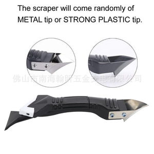 Silicone Trowel <b>Scraper</b> 3 In 1 Stainless Steel Blade Ergonomic Handle For <b>Tile</b> Grout Kitchen Bathroom DIY Tools - Product Image 5