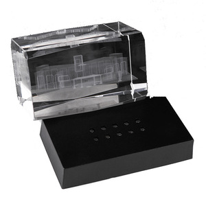 Wholesales Custom Blank Glass K9 <strong>Crystal</strong> Block Paperweight <strong>3D</strong> <strong>Laser</strong> <strong>Engraved</strong> <strong>Cube</strong> - Product Image 3