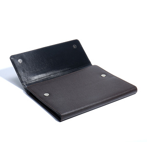 Carpeta de archivos plegable de cuero PU portátil, maletín para hombres y mujeres, bolsa de documentos elegante informal para almacenamiento de libros de texto - Product Image 3