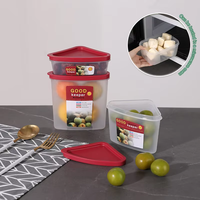 Ensemble de boîtes de conservation en plastique chaudes Boîte de rangement pour réfrigérateur de qualité alimentaire Boîte à bento pour fruits Récipient scellé de cuisine pour micro-ondes
