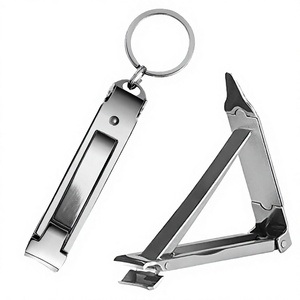 Coupe-ongles portable en acier inoxydable avec porte-clés, ouverture large, lame plate, pointe affûtée pour utilisation sur les doigts - Product Image 4