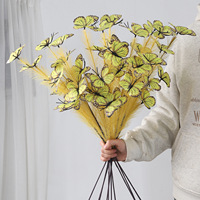 Branches de papillons artificiels pour simulation d'explosion, décoration de mariage, maison, bureau, fête, fleur pour vase