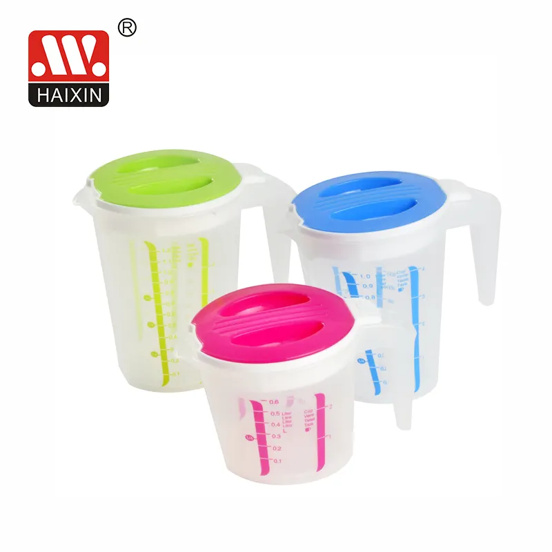 0.5L Plastic Measuring Cup with lid and handle