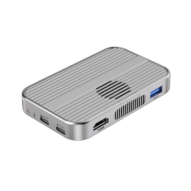 Professional 10Gbps USB C Hub Docking Station with M.2 NVMe Slot Magnetic Design for Mobile Filmmaking Vlog