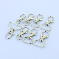 Mousquetons pivotants en zinc avec anneau en D – Accessoires de porte-clés durables et sûrs pour sacs, bagages, laisses de chien, serrures TSA