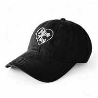 Gorra de béisbol de algodón casual para mujer con bordado de corazón, estilo Dad Hat, a la moda, bonita y bordada, para exteriores