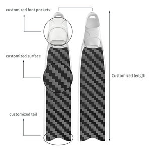 Palmes de plongée professionnelles en fibre de carbone personnalisées 100% - Product Image 1