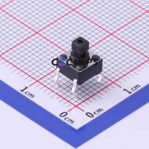 UK-B0219-CJ-250 Tactile Switch Through hole-4P,6x6mm Switch Single Pole Single Throw Rectangle Button 2.5N Through Hole - Product Image 1