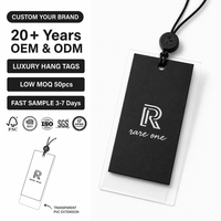 Etiquetas colgantes ecológicas de doble capa con relieve ZX para ropa, zapatos y bolsos con ojal metálico y cuerda de papel