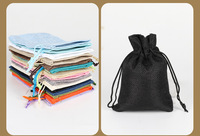 Sacs en jute à cordon personnalisables - Réutilisables pour la maison et les courses, petite taille, impression de logo par sérigraphie