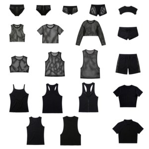 Sous-vêtements en maille noire pour hommes pour le sport |   Corps en coton et panneaux en maille de polyester |   Sous-vêtements de sport OEM pour hommes - Product Image 2