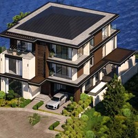 Villa préfabriquée construite avec des panneaux d'isolation thermique en ciment EPS