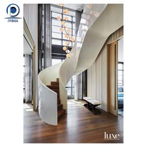 Garde-corps <span class=keywords><strong>en</strong></span> verre pour <span class=keywords><strong>escalier</strong></span> incurvé stable au design moderne personnalisé Prima Garde-corps <span class=keywords><strong>en</strong></span> tôle <span class=keywords><strong>d</strong></span>'acier au carbone - Product Image 3