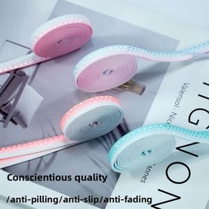 Lacets plats personnalisables en polyester YS pour baskets, avec strass thermocollants argentés et motif éclaboussures d'encre colorées - Product Image 2