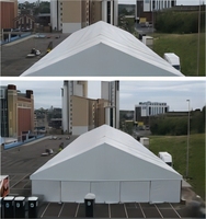 Structure de tente industrielle en aluminium sur mesure, type extensible, imperméable, ignifuge, en PVC, pour entrepôt, exposition, stockage extérieur