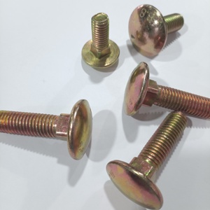 בורג עגלה DIN 603 פלדת פחמן דרגה 4.8