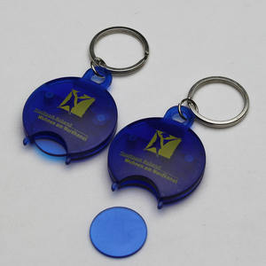 ऐक्रेलिक प्लास्टिक यूरो क्लिप सुपरमार्केट टोकन धारक सिक्का धारक कीचेन प्रकार-प्लास्टिक टोकन धारक कुंजी अंगूठी - Product Image 3