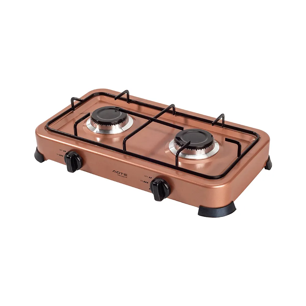 Stainless Steel Desktop Household Travel Restaurant Kitchen 2 Burner Cooking Outdoor Gas Stove Camping Gas Stove