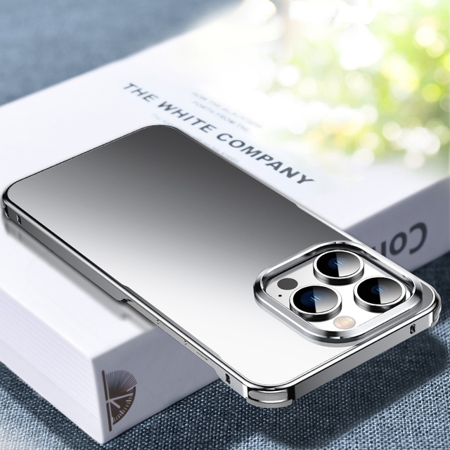 New Fashion Shockproof Phone Case Aluminum Metal for iPhone 15 14 Mobile Phone case