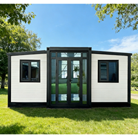 Maison conteneur extensible à double aile - Villa étanche et antirouille pour camping de luxe et maison préfabriquée multi-niveaux