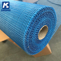 Malla de Fibra de Vidrio Recubierta Resistente a los Álcalis Kingsheng 5x5 145g/m2, Técnica de Tejido Liso, Servicio de Corte y Procesamiento para Paredes