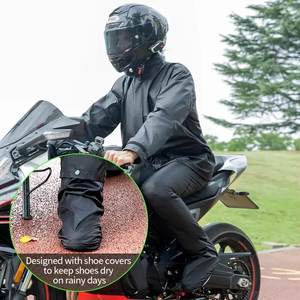 Ensemble veste et <span class=keywords><strong>pantalon</strong></span> de <span class=keywords><strong>pluie</strong></span> unisexe pour le cyclisme et la <span class=keywords><strong>moto</strong></span>, écologique avec bandes réfléchissantes - Product Image 6