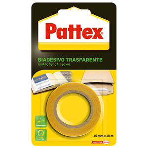 PATTEX ADHÉSIF DOUBLE FACE TRANSPARENT 15mm X 10m - Product Image 1