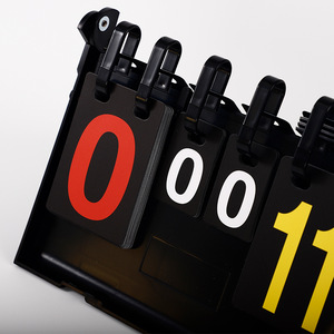 Tableau de scores professionnel multifonctionnel pour compétition, modèle de bureau en plastique étanche avec compteur et enregistreur de scores - Noir - Product Image 5