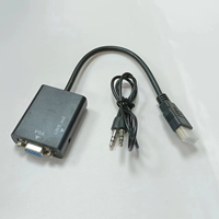 Convertisseur HDTV mâle vers VGA femelle avec sortie audio, adaptateur vidéo 1080P Plug and Play