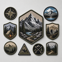 Équipement d'extérieur : Badges de moral tactiques en toile écologique brodés pour fixation auto-agrippante, motif floral. Fournisseur OEM pour commandes en gros.
