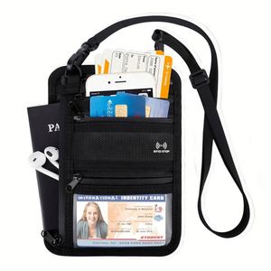 Fire Resistant Block Neck Pouch Passport <b>Bag</b> Cellphone <b>Bag</b> for Men Women - Product Image 1