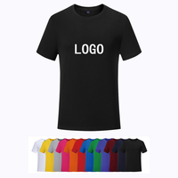 Odm Oem t-shirt 200g 95% coton 5% Spandex unisexe impression unie coton et Spandex hommes t-shirts
