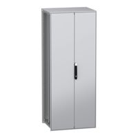 NSYSFN208602DP Armoire de sol à 2 portes, acier galvanisé, IP55, noir, gris, 800mm x 600mm 2000mm, série PanelSeT SFN