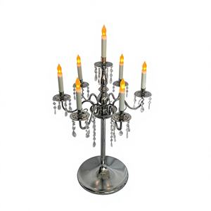 Candelabro de Metal Electrochapado de Estilo Moderno para Navidad y Bodas, Decoración Ecológica Hecha a Mano, Centros de Mesa para Fotografía - Product Image 1