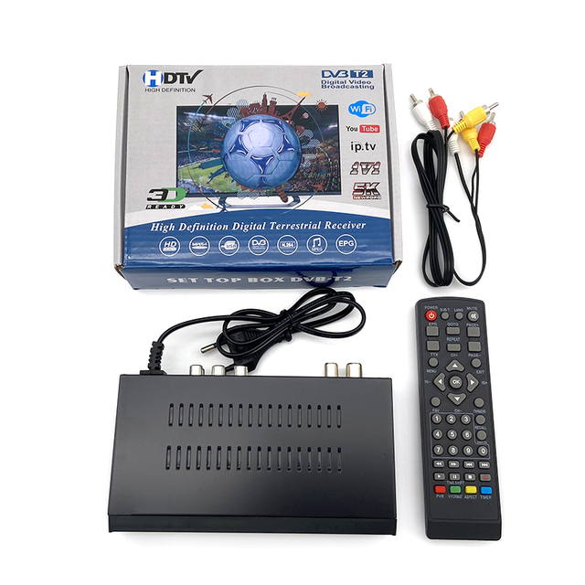 Digital Terrestrial Tv Tuner Hevc 10bit Free to air Mini Set-top Box youtube T2 Dvb Decoder hd Set Top Box